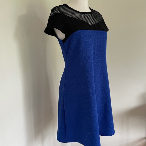 River Island Dresses River Island Blue Black Mesh Shift Dress